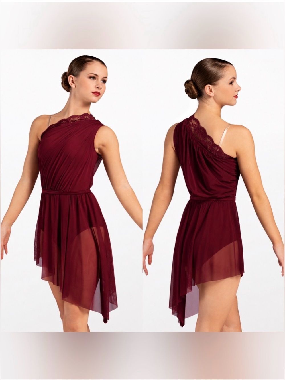 WEISSMAN Dance slip dress lace burgundy red How Will I Know
12434 SA-Small adult